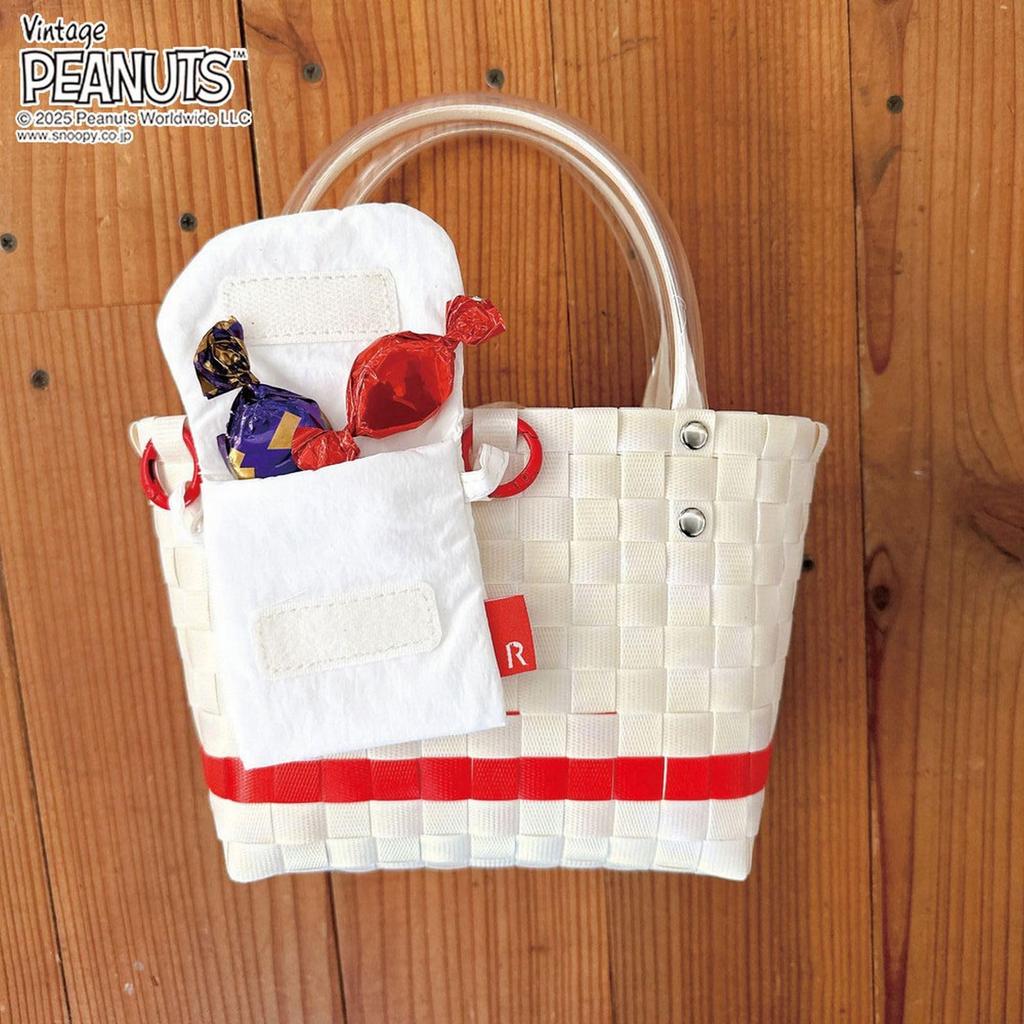 Snoopy Mini Basket Bag 8439 Charlie [Rootote] Women's IP.Baby Roo.Basket.Peanuts-0I (02 Brown)