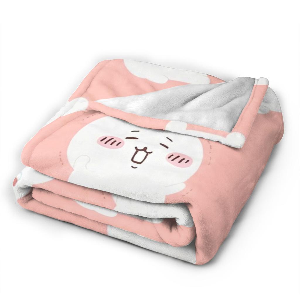 Chiikawa Cute Cartoon Manga Blanket Hachiware Usagi Wool Vintage Soft Throw Blanket for Home Decoration