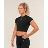 Gymshark Interval Seamless Short Sleeve Crop Top Black B6b1k Bb2j