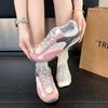 Retro mesh splicing contrasting color Dexun shoes women's 2025 new versatile soft-soled casual sports breathable Forrest Gump shoes