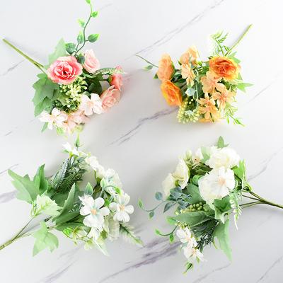Bouquet de Mariée Rose Simulation Nordique, Accessoires de Photographie de Mariage Floral Décoration de Maison Simulation