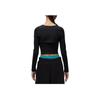Jordan Solid Color Round Neck Two In One Sports Breathable Long Sleeve T-Shirt Women Tops Black DV1275-010