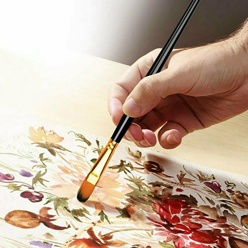 15pcs Artist Painting Brushes Set Watercolour Acrylic Oil Drawing Brush Pen