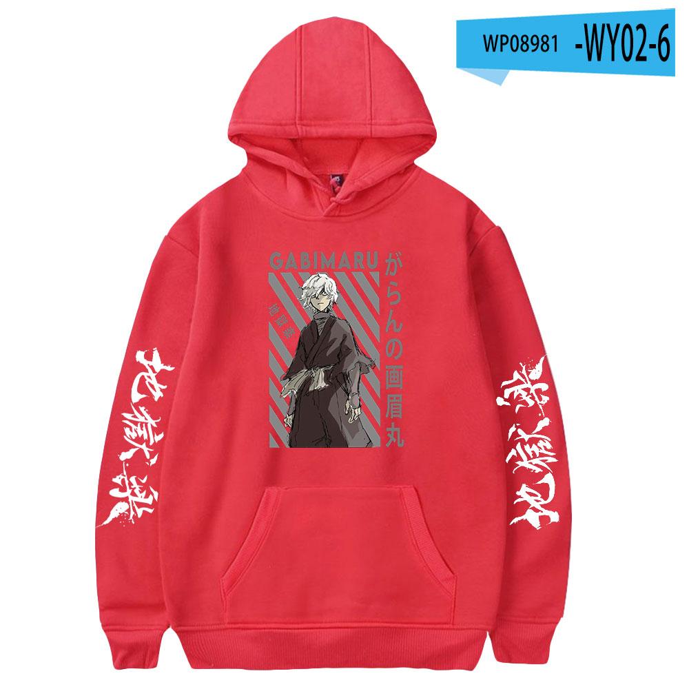 2023 Jigoku Raku Gabimaru Anime Hoodie Long Sleeve Woman Man Sweatshirts Harajuku Streetwear Jigokuraku Manga Clothes Hoodies