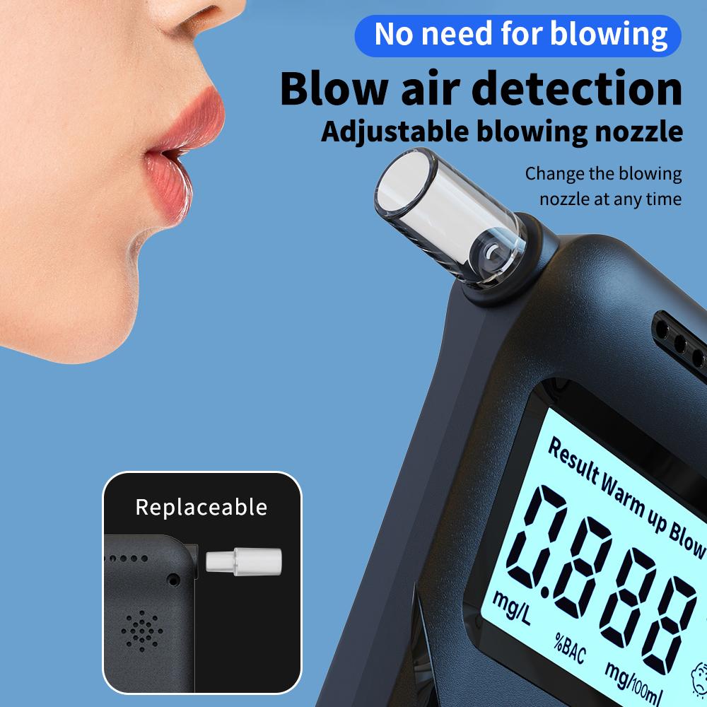 Mini Breath Alcohol Detector Police Breathalyzer Portable LCD Digital Alcohol Diagnostic Tool Prevent Drunk Driving