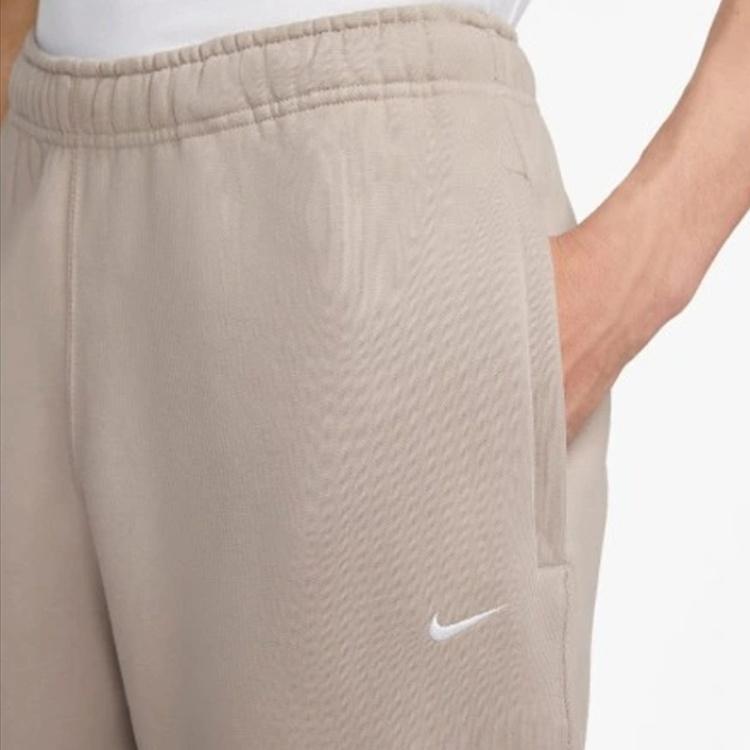 Nike Embroidered Logo Casual Warm Fleece-Lined Sweatpants Men Bottoms Malt CW5460-245