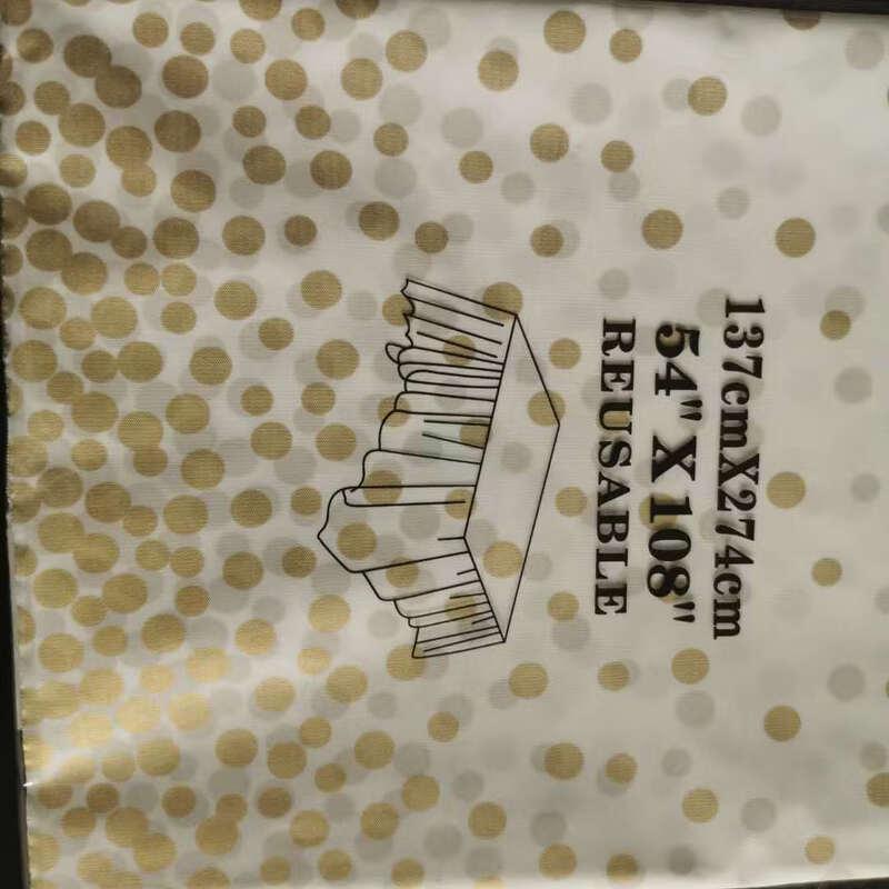 Disposable Gold Polka Dot Party Tablecloths
