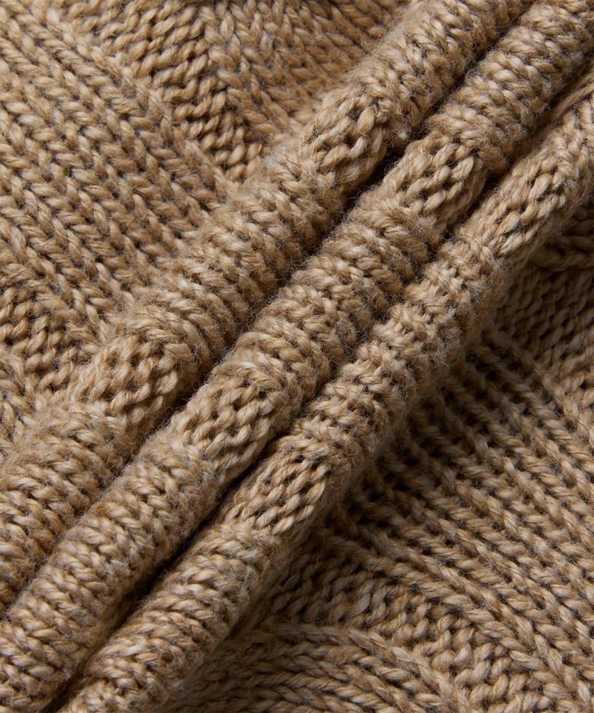 POLO RALPH LAUREN Cable Knit Cotton Sweater - Brown