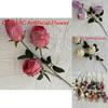 Artificial Rose Branch 3head Long Stem For Event Decor And Photography Props
