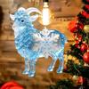 1Pcs Auspicious Red Gold Design 2D Acrylic Chinese Zodiac Goat Hanging Ornament For Spring Festival New Year Home Decoration