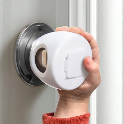 Practical PP Baby Safety Door Knob Cover Childproof White Door Knob Child Proof Cover Reusable Round Door Knob Locks