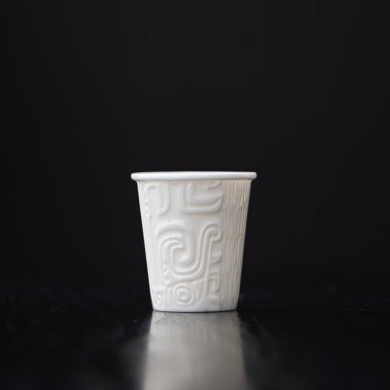 

Sanxingdui Ru Kiln White Porcelain Master Teacup