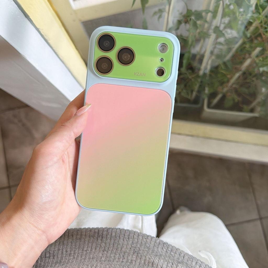17 Applicable iPhone16promax gradual change contrasting color 16 Apple 17pro mobile phone case 17promax protective case
