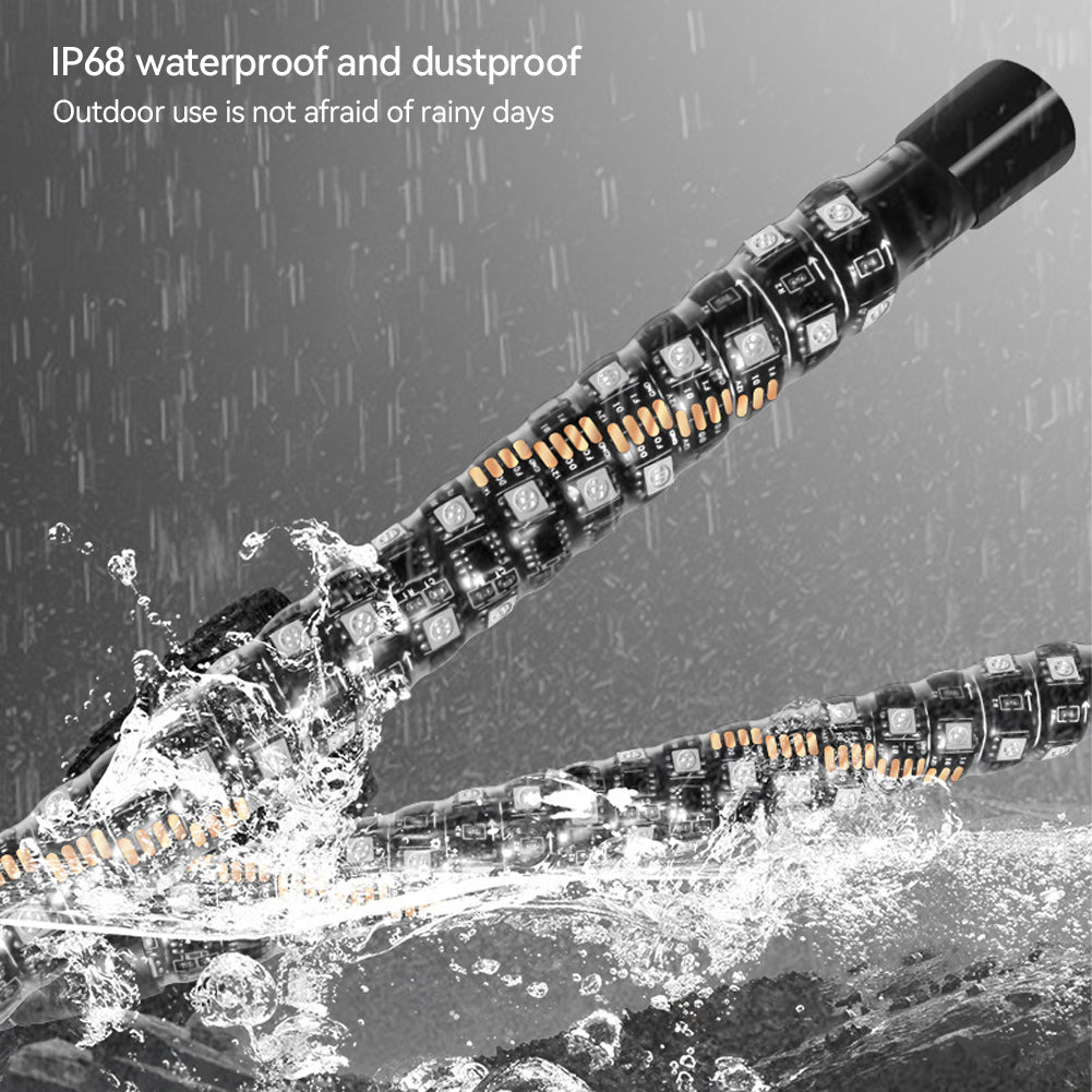 30cm/1ft Lumini LED pentru Catarg cu Telecomandă Colorate Catarg Antenă Spirală Lumini Bici pentru UTV ATV Camion Off Road Buggy Nisip