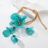 Luxury Cutout Flower Neck Pendant Zinc Zinc Alloy Floral Tassel Necklace Exaggerated Flower Necklace  Beach