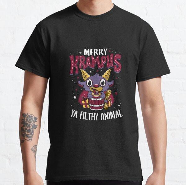 Merry Krampus Ya Filthy Animal Creepy Cute Christmas Monster Classic T Shirt T XXL