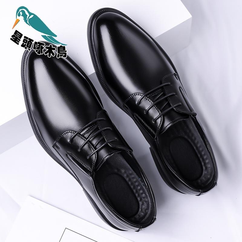 Wenzhou leather shoes men's British style dress business men's shoes black commuter suit shoes