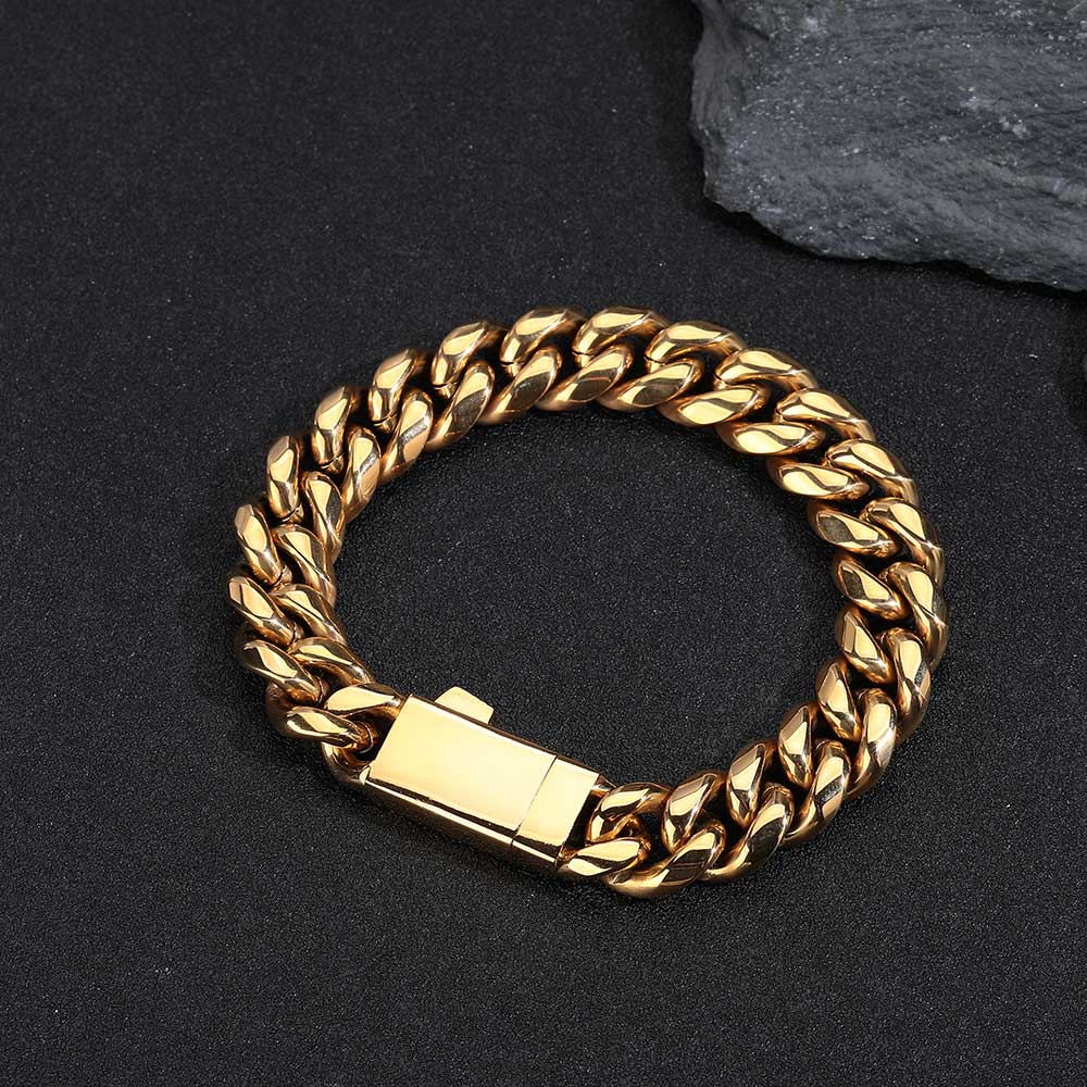 6mm 8mm 10mm 12mm Hip Hop Cuban Link Chain Necklace Fashion Jewelry Stainless Steel Chain for Men Gift Free Laser Name
