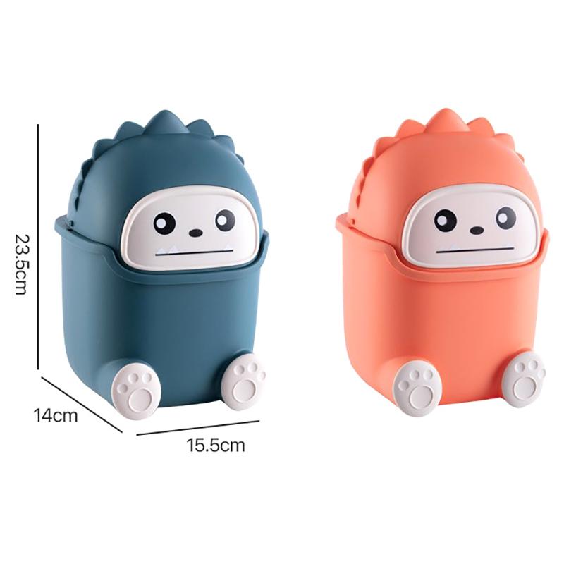 Ins Desktop Small Trash Bin Waste Bin Bedroom Home Cute Trash Can With Lid