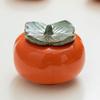 Ceramic Persimmon Tea Caddy Gift Set