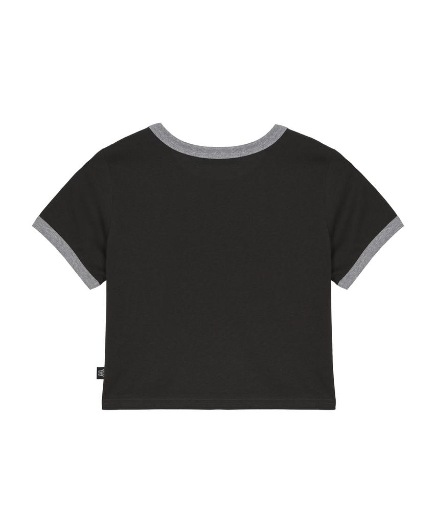 Nigaennikol Butterfly Ringer Crop Top_Charcoal