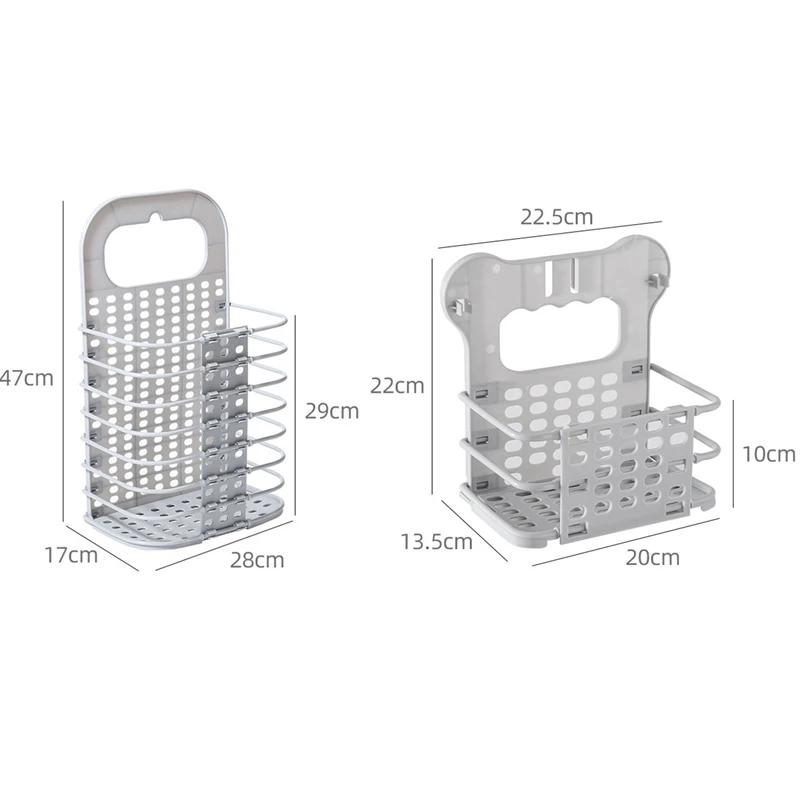 Großer, faltbarer Wäschekorb aus Kunststoff zur Wandmontage, ausgehöhlter Wäschekorb, Aufbewahrungskorb für Zuhause, Badezimmer, schmutzige Kleidung, Spielzeug-Organizer