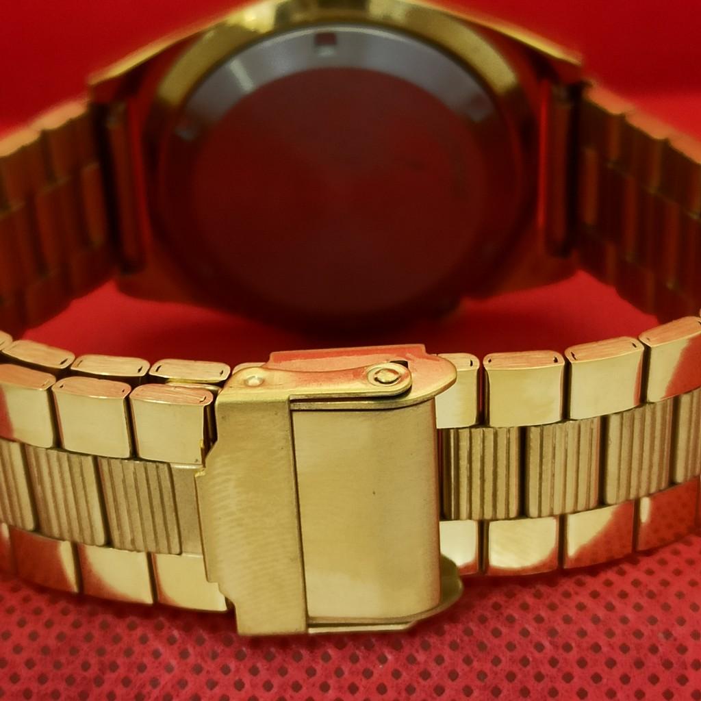 ODNOWIONY VINTAGE SEIKO 5 AUTOMATIC 6309A JAPONIA MĘSKI ZŁOTY ZEGarek a298792-2