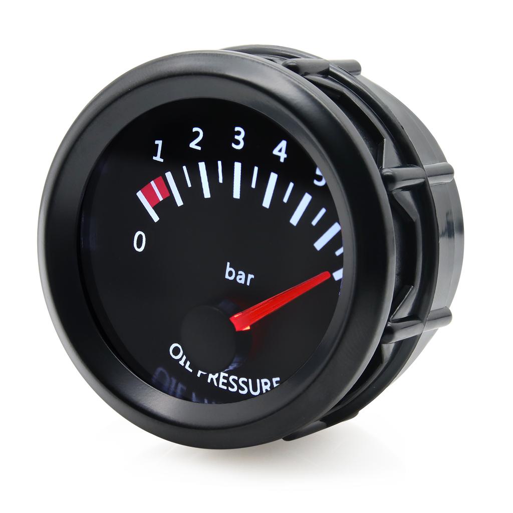 52mm Car Oil Pressure Gauge Sensors Modification 0-7 BAR PSI Oil Pressure Meters for Truck Car 12V Oil Press Sensor M10x1 NPT1/8