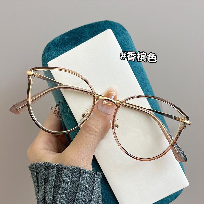 Cat Eye Shape Glasses Frame New Stylish Blue Light Blocking Eyeglass Frames For Men High Quality Decorative Glass