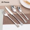 16/20/24/32 Pieces Gold Cutlery Set Stainless Steel Luxury Tableware Knife Fork Spoon Set Mirror Dinnerware Kitchen Utensils