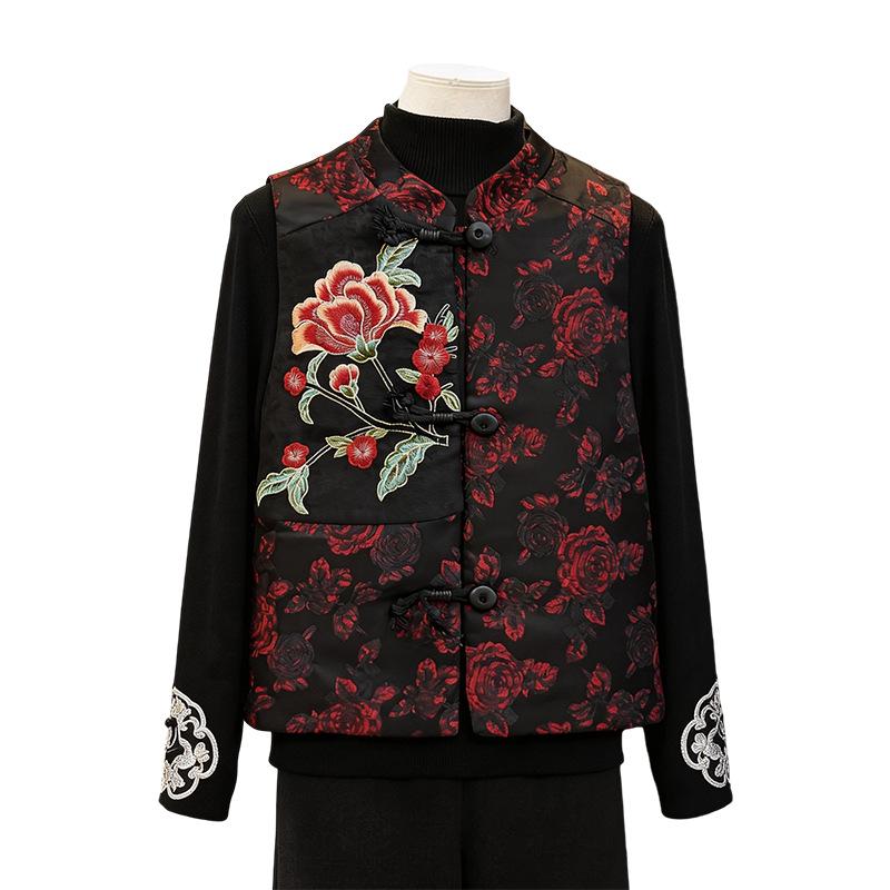 Mother's Day 2026 Elegant Tang Suit Vest for Middle-Aged Women