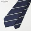 [New Yorker Blue] Striped (Glen Check Pattern) Necktie NB922514 Navy