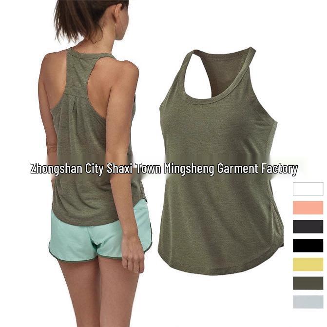 

Women s Summer Cross-border Racerback Fitness Tank: Loose Sleeveless Sports & Yoga Top Custom Size