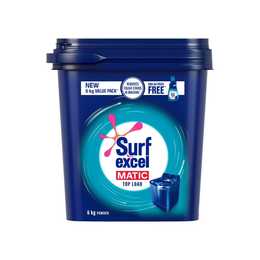 

Surf Excel Matic Powder Top Load 6 кг + 500 мл рідини