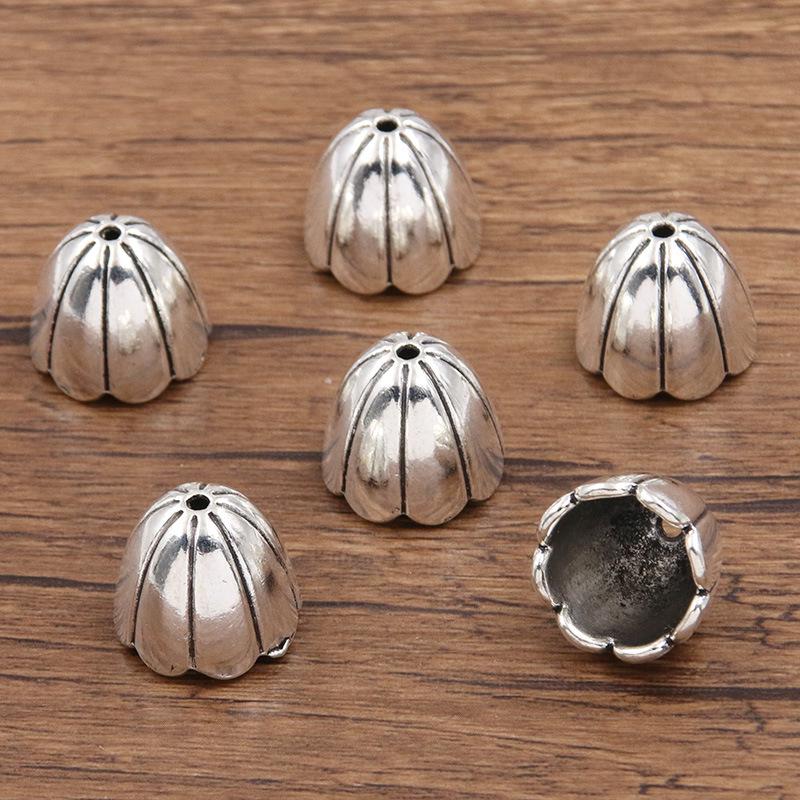 

Античні срібні роздільники-квіти: Багатостильовий, порожнистий дизайн для DIY браслетів та намист