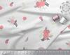 Soimoi Japan Crepe Satin Fabric Leaves,Aster & Camellia Flower Printed Craft Fabric by the Metre 42 Inch