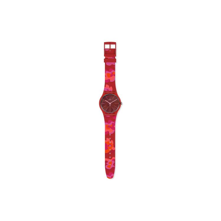SWATCH Unisex 41mm Red Watch SUOR116 SUOR116