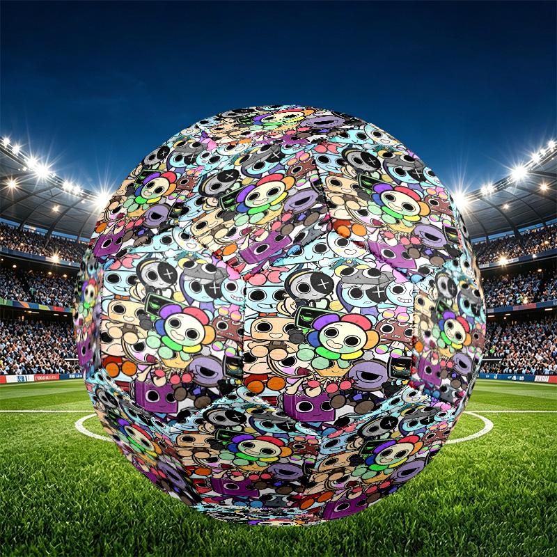 Dandy's World Print Size 5 Soccer Ball, PU Wear Resistant Football for Match Training and Daily Practice, Birthday Gift for Soccer Fans