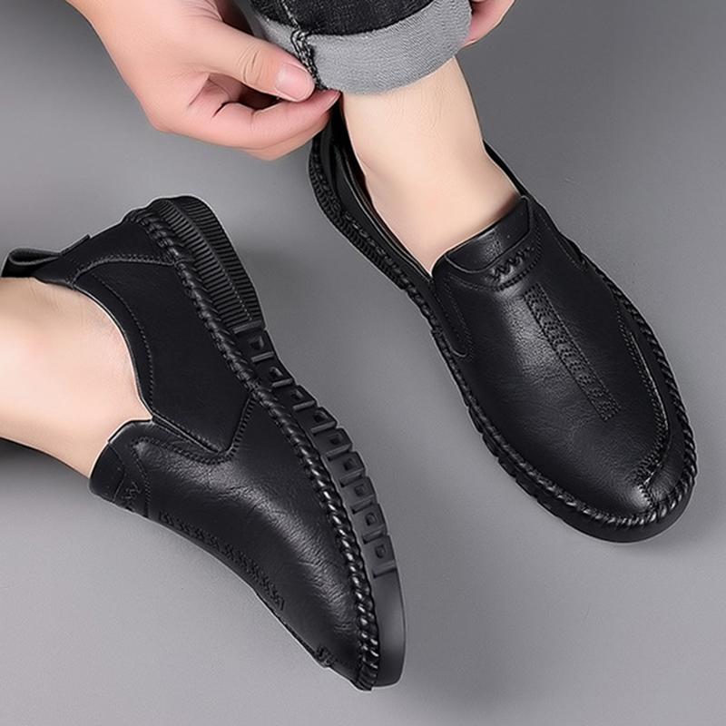 Fashion Comemore Men Loafers Lightweight PU Leather Business Shoes Men's Sneakers British Low-top Casual Shoe Fashion Work Moccasin Shoe