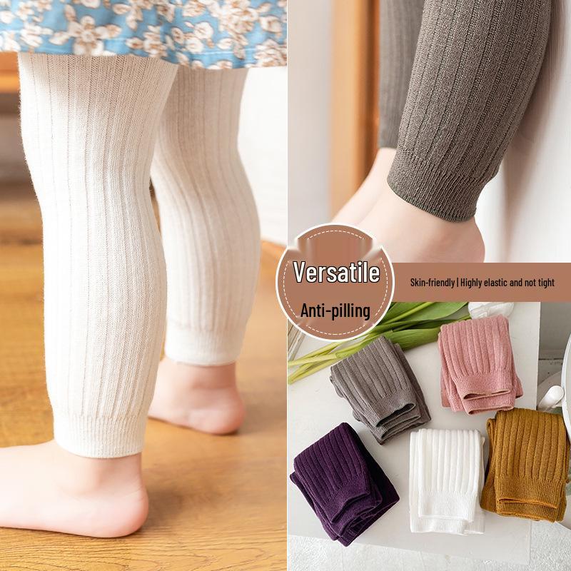 Girls' Elastic Korean Style Nine-Point Leggings - Spring/Autumn