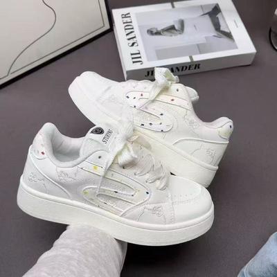 Jesienne niszowe dopasowanie kolorystyczne buty chlebowe okrągły nosek sznurowane wszechstronne buty codzienne klasyczne retro studenckie buty sportowe
