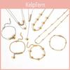 Minimalistisches Edelstahl-Schmuckset Mit Geometrischen Formen Für Damen Und Herren