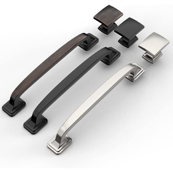 Asidrama 10 Pack Matte Black Kitchen Cabinet Knobs Dresser Knobs Drawer Knobs Cabinet Hardware Zinc Knobs for Dresser Drawers