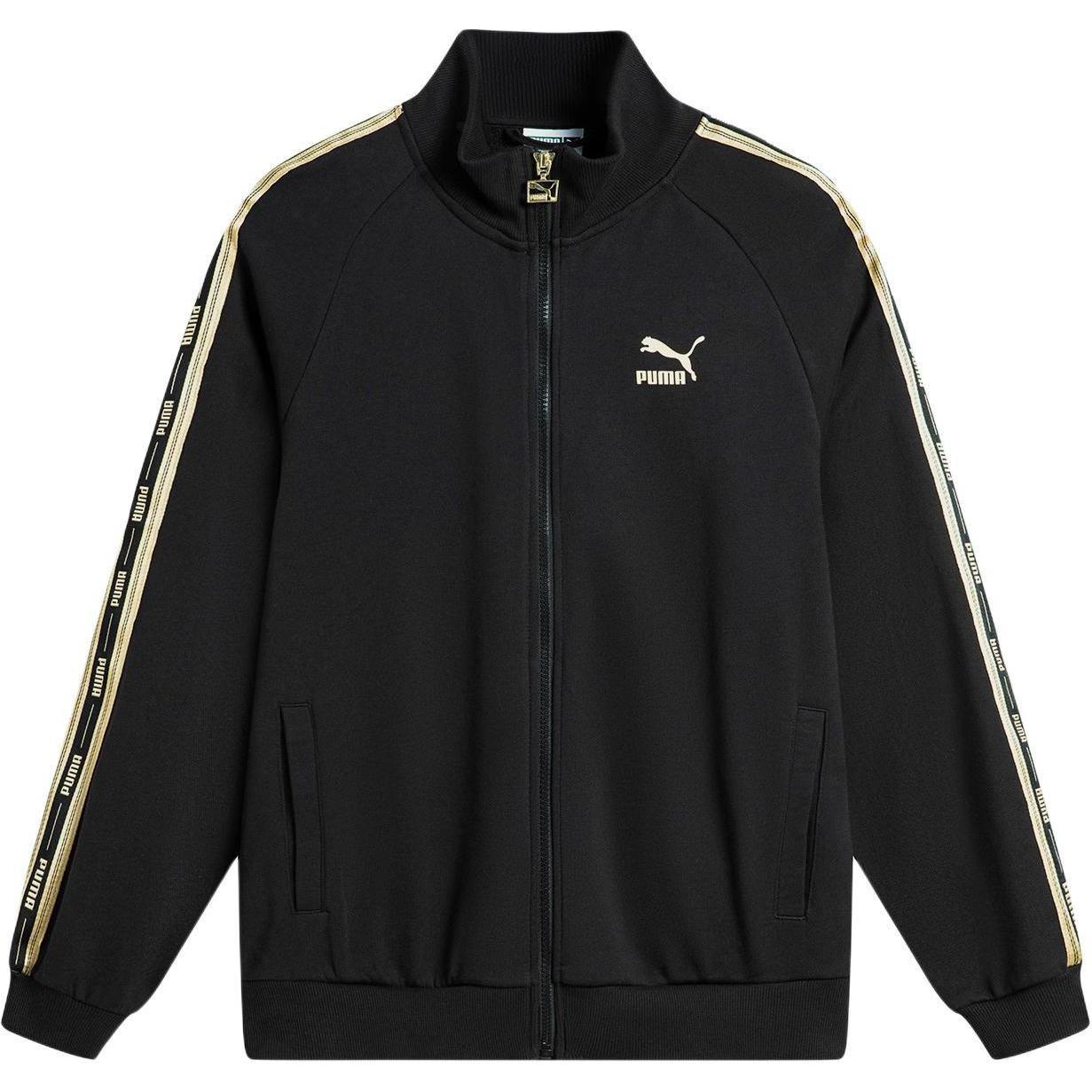 PUMA Classics Track Jacket Black Gold Men s 625821-01 XS