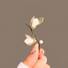 Brooch Magnolia Branch Design Lapel Brooch Pin Sweaters Collars Hats Bags Coats Scarves Badge Versatile Accessory