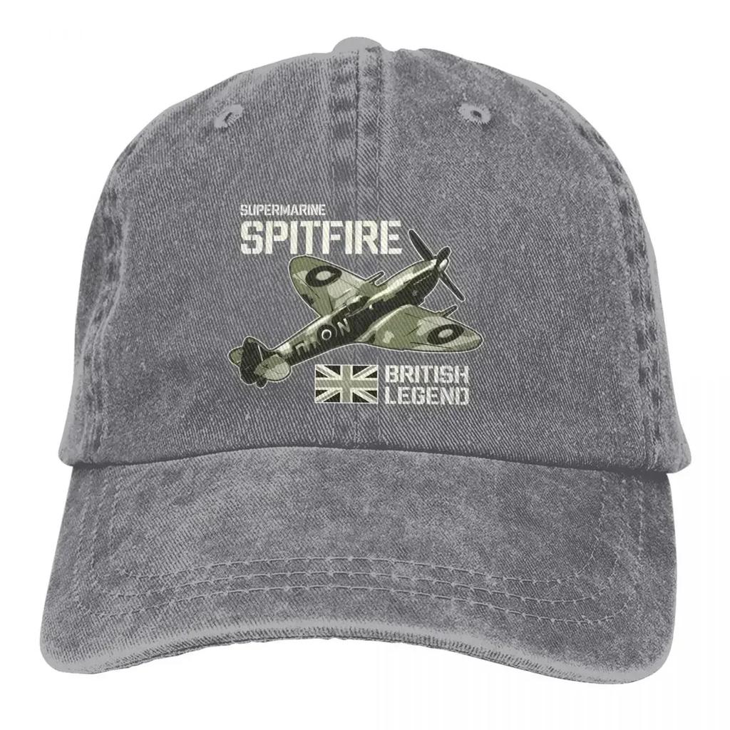 Summer Cap Sun Visor Fighter Aircraft RAF Plane WW Aeroplane British Caps Spitfire Cowboy Hat Peaked Trucker Dad Hats