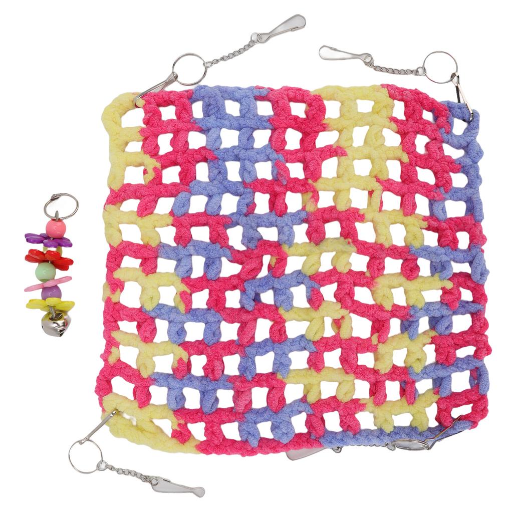 Hamster Weave Hammock Hanging Small Animal Cage Hammock for Chinchilla Parrot Guinea Pig 25x25cm   9.8x9.8in