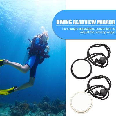 360 Degree Adjustable Rearview Mirror with Lanyard Safe Diving Scuba Diving Gear  Safety Watering Elements