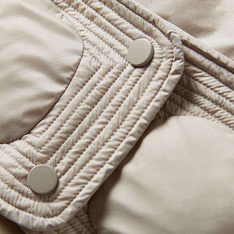 Women's Hooded Mid-Length 90% White Duck Down Jacket