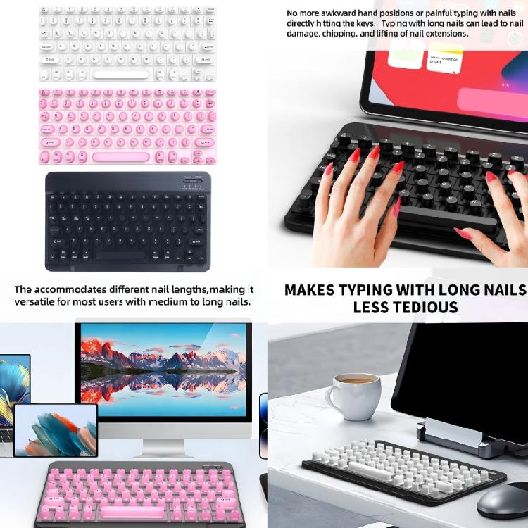 Ergonomic Raised Keycaps Silicone Keyboards Cover For Long Nails AntiDust Protections Soft Portable Laptop Accessory